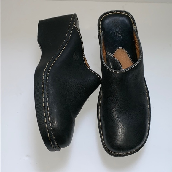 Born Shoes - Born Clog Mules Leather Size 9
